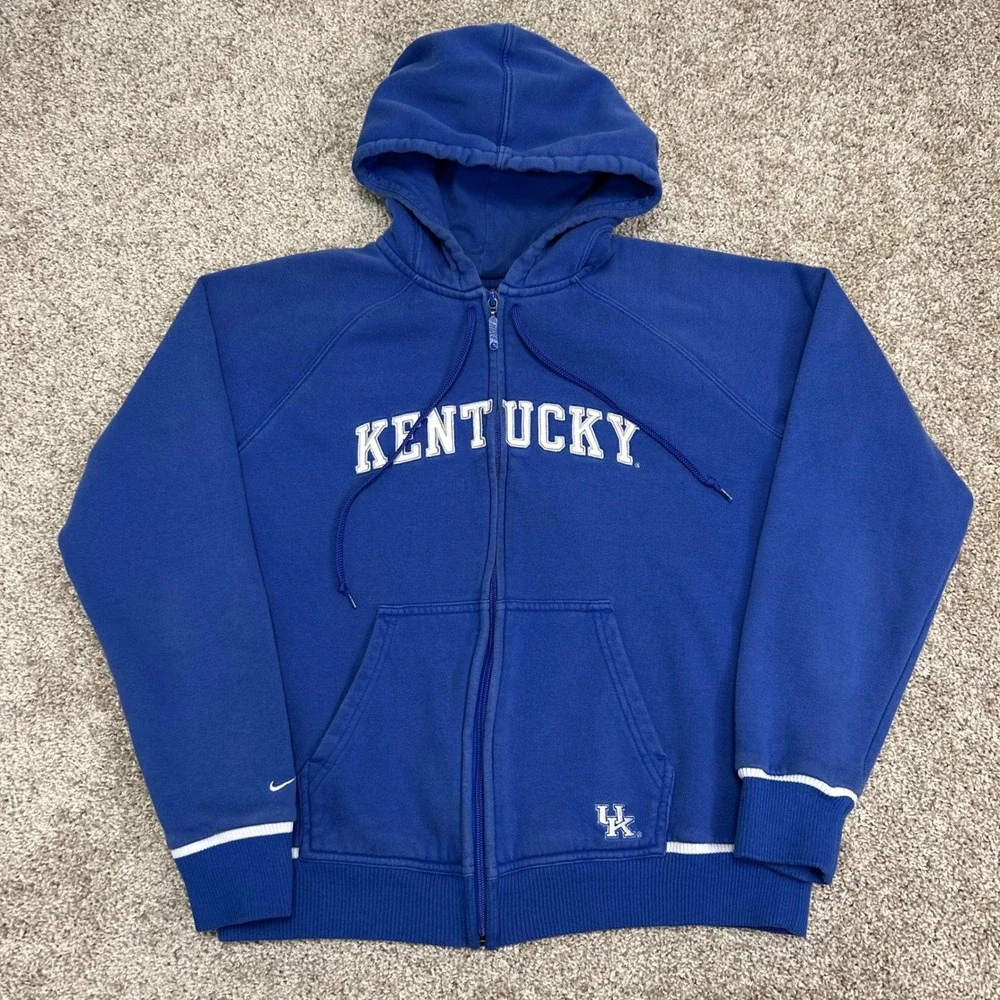Vintage Kentucky‎ Wildcats UK Nike Full Zip Hoodie Sweatshirt Women Size Large